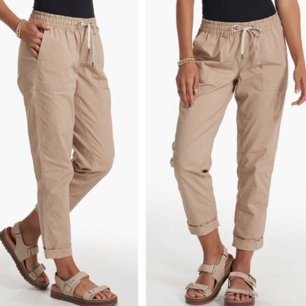 Vuori Women's Light Beige Ripstop Jogger Pants Size - Picture 2 of 9
